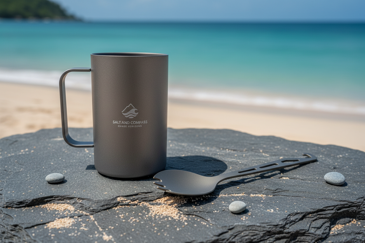 480ml Titanium Mug and Spork