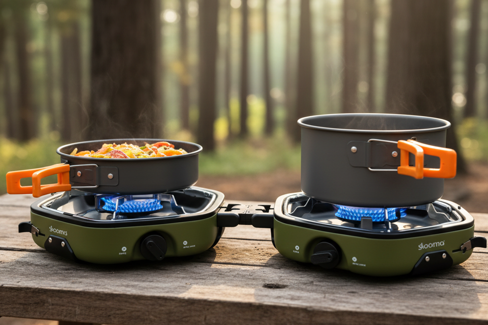 Foldable Dual Burner Gas Stove