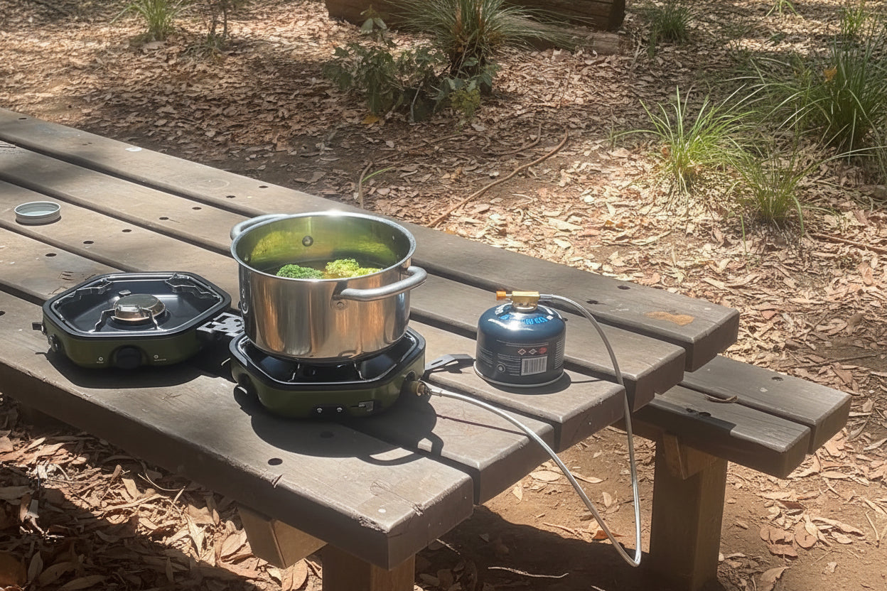 Foldable Dual Burner Gas Stove