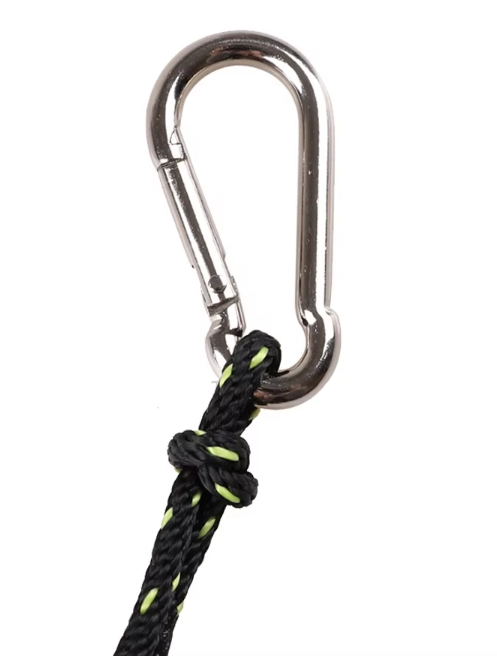 Pair of 1/8 Rope Ratchet Tie Downs with Carabiner Hooks-2.8m