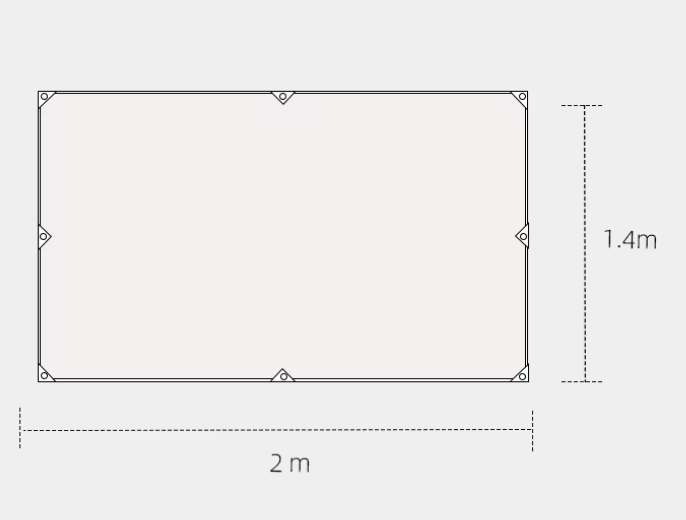 Bushcraft Outdoor Waterproof Canvass/Sunshade/Shelter 1.4x2m