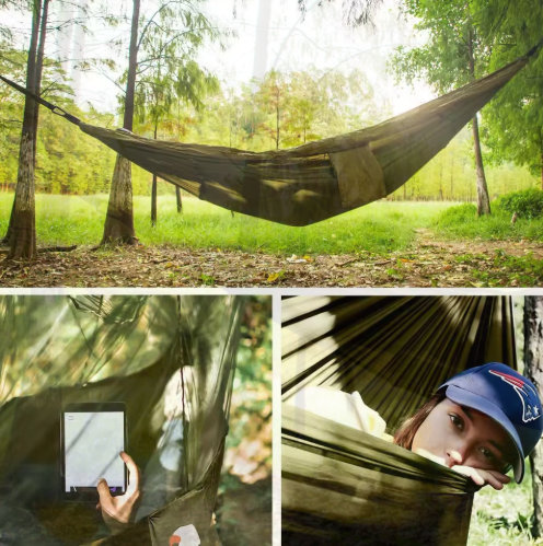 210T Parachute Material Hammock with Mosquito Net
