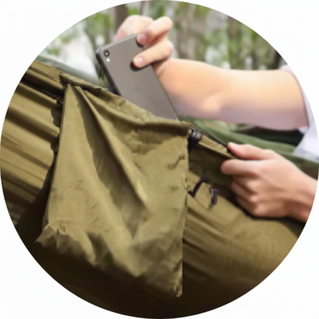 210T Parachute Material Hammock with Mosquito Net