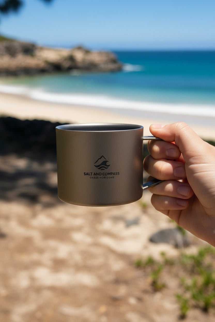 Ultralight 100% Pure Titanium Double Layer Travel Mug 135ml