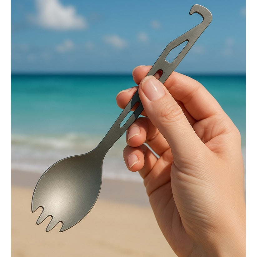 Titanium Spork with Bottle Opener