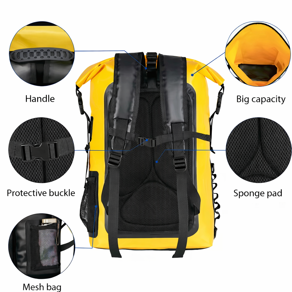 29L Waterproof Dry Bag with large external pocket..ideal for fins!
